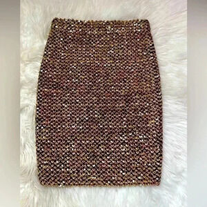 Agaci- Gold and Black Sequined skirt - Small
